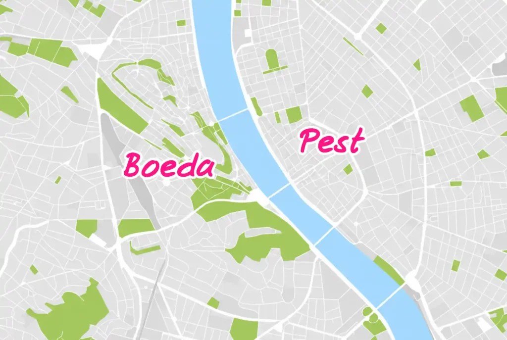 Boeda vs Pest: kaart