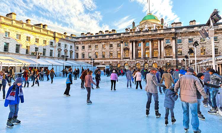 Kerst in Londen, schaatsen