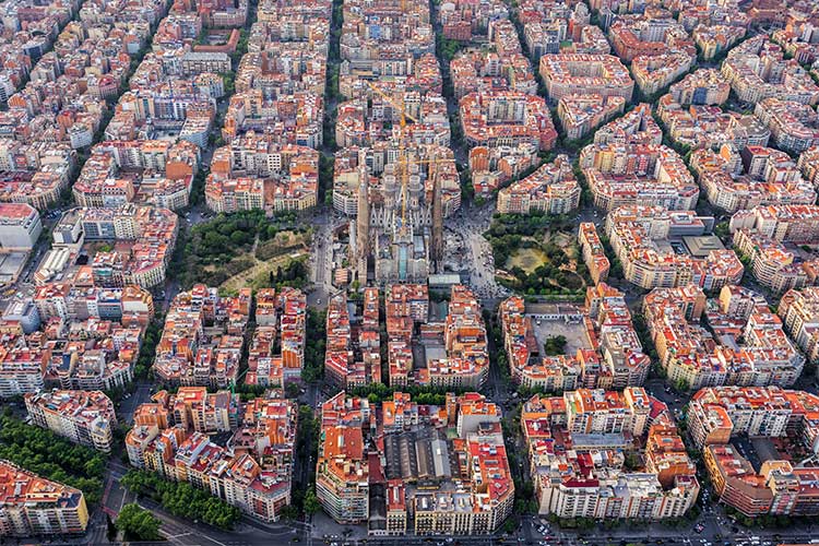 Sagrada Família Barcelona bovenaanzicht