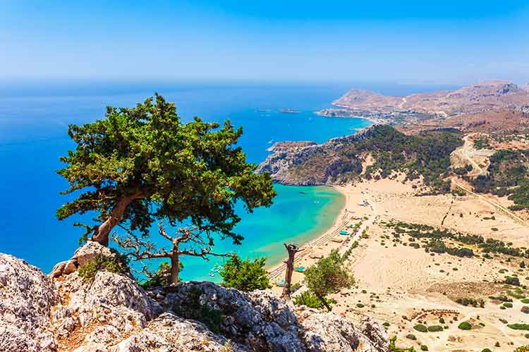 Mooiste stranden Rhodos: Tsambika Beach