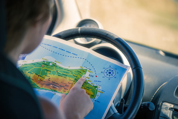 Auto huren Kos kaart
