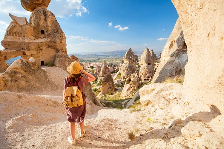 Cappadocië ballonvaart Turkije: feeënschoorstenen