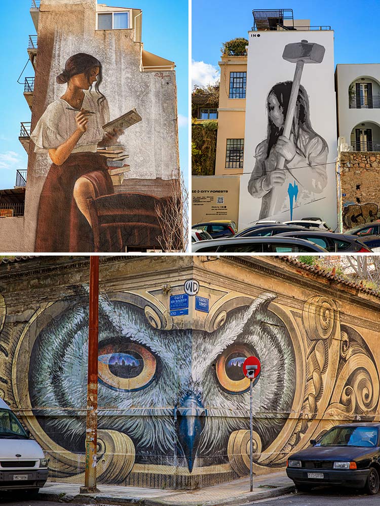 Street art Athene kunstwerken