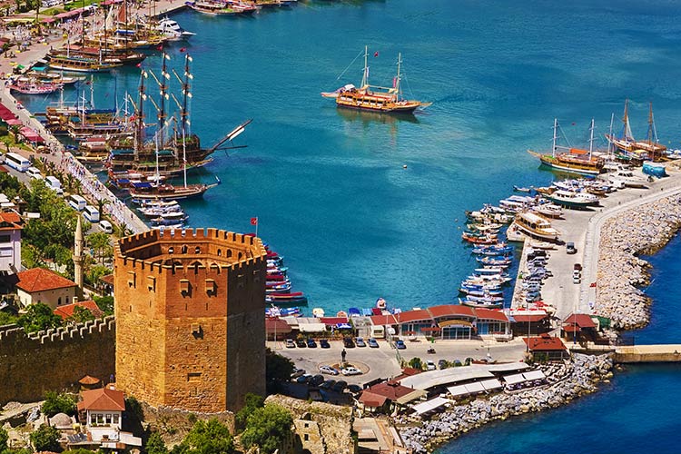 Bezienswaardigheden in Alanya: Rode Toren