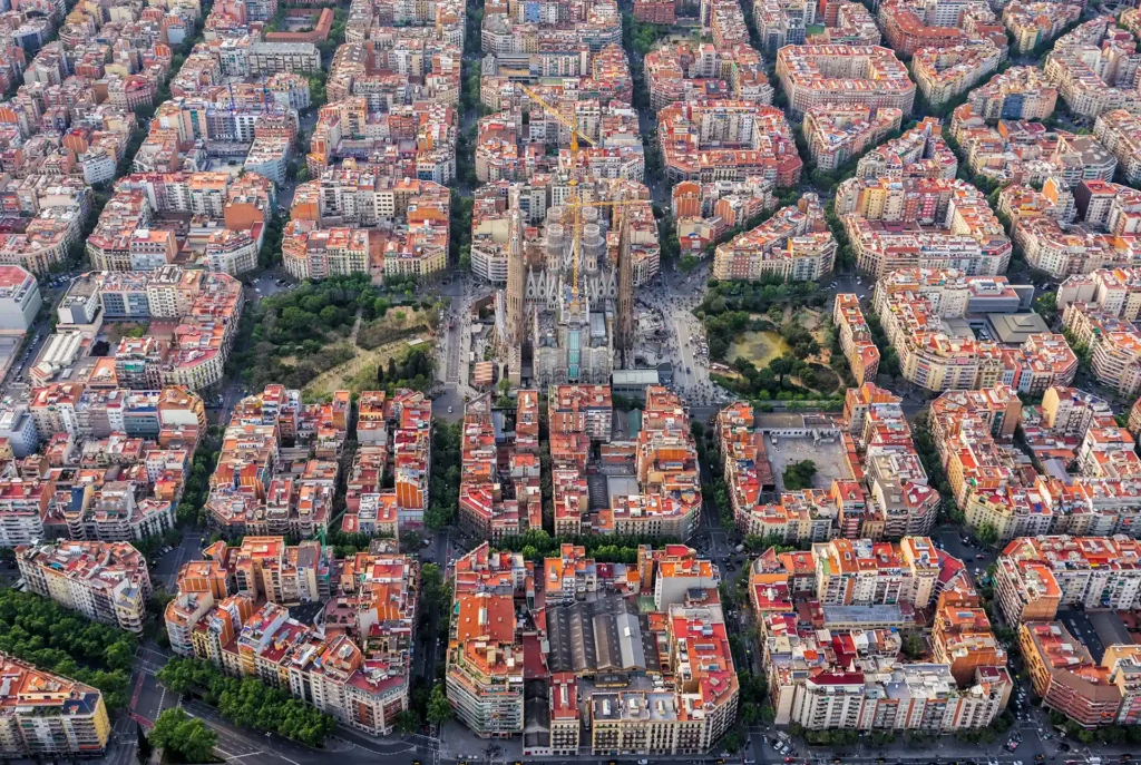 Sagrada Familia Barcelona: straten