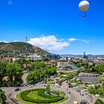 Wat te doen in Tbilisi, Georgië; uitzicht Kopala Hotel